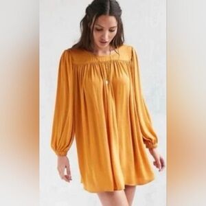 KIMCHI BLUE | espresso satin mini dress | size large